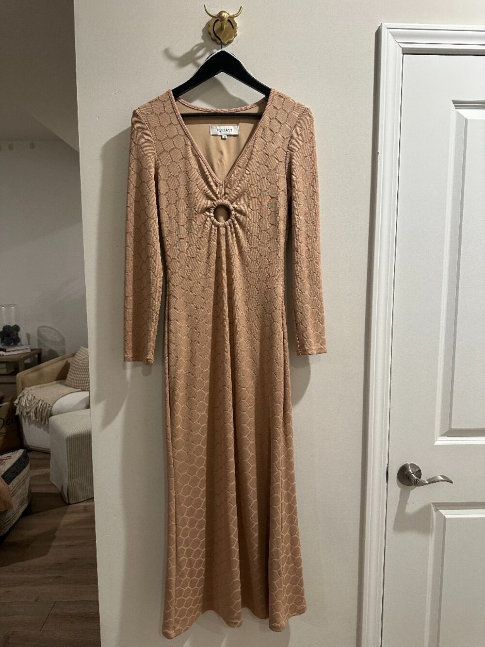 ELLIATT Bajan Maxi Dress in Taupe Size Medium